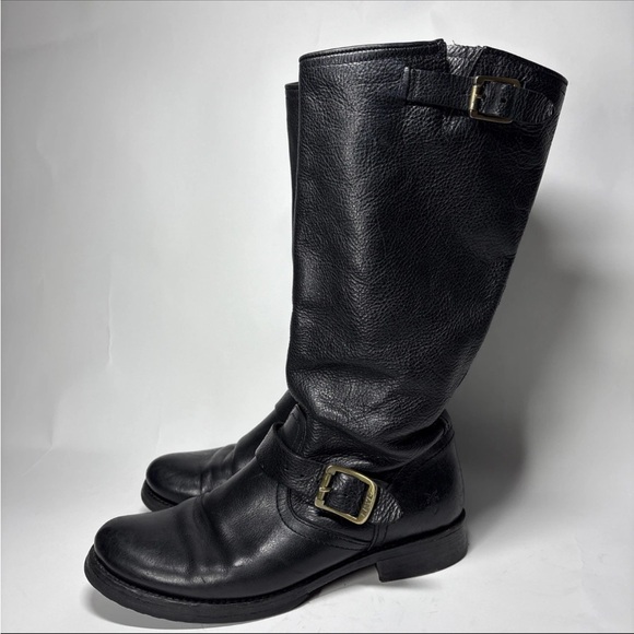 Frye Veronica womens 9 Slouch Tall Leather Riding Boots
buckle Moto black - Picture 8 of 16